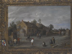 Los arqueros (óleo sobre lienzo)