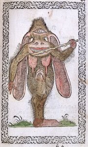 El Cíclope, ilustración de Omnium fere gentium nostraeque aetatis Nationum Habitus et Effigies de Jean Sluperji, Amberes, 1572 de Flemish School