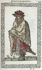 El Moscovita, ilustración de Omnium fere gentium nostraeque aetatis Nationum Habitus et Effigies por J. Sluperji, publicado en Amberes en 1572