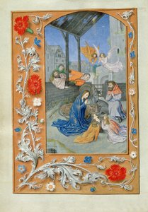 La Natividad, c.1480 (pergamino) de Flemish School