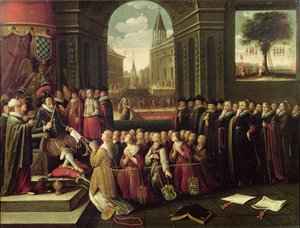 La tiranía del duque de Alba (óleo sobre lienzo) de Flemish School
