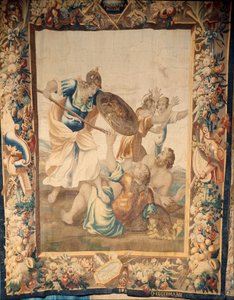 La catedral (Catedral de Santa María de Sigüenza). La colección de la catedral. Tapiz flamenco. La Historia de Roma (?). Firmado: “BB D EGGERMANS Ian Le Clerc, D Eggermans”. Bruselas. Comienza el siglo XVII. de Flemish School