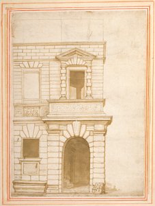 La fachada de la casa de Giulio Romano en Roma