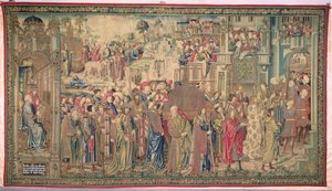Transporte del Arca de la Alianza, Tapiz de David y Betsabé, c.1510-15 de Flemish School