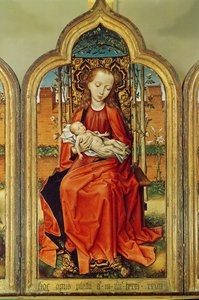 Tríptico de Jean de Witte, panel central: Virgen con Niño, 1473