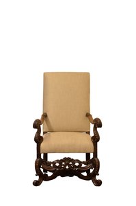 Sillón tapizado de nogal, c.1660 de Flemish School