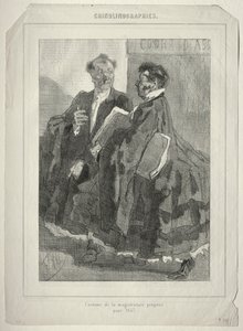 Crinolinografías. Traje de la magistratura propuesto para 1857 de Félicien Rops