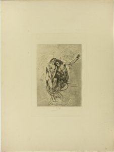 La tentación o la manzana de Félicien Rops