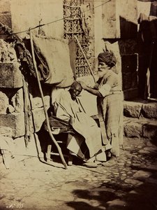 Álbum Damas y Baalbek: Barbero sirio de Félix Bonfils