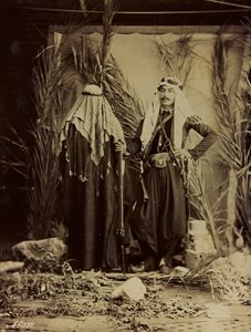 Álbum Damas y Baalbek: Pareja siria con ropa tradicional