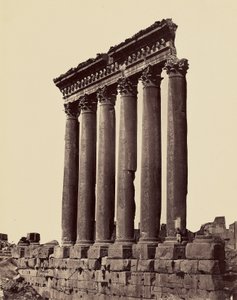 Grandes columnas del Templo del Sol (Balbek) de Félix Bonfils