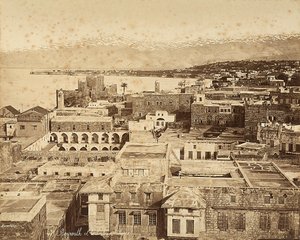 Vista panorámica de Beirut, Líbano de Félix Bonfils