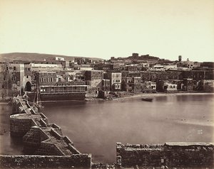 Vista panorámica de una ciudad en Israel de Félix Bonfils