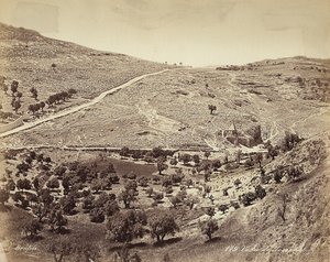 Vista panorámica del Valle del Cedrón o Josafat, en las afueras de Jerusalén