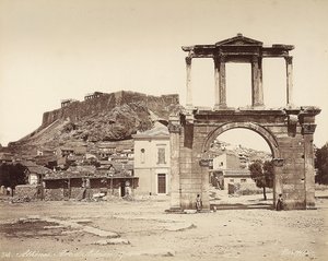 El Arco de Adriano en la Acrópolis de Atenas de Félix Bonfils