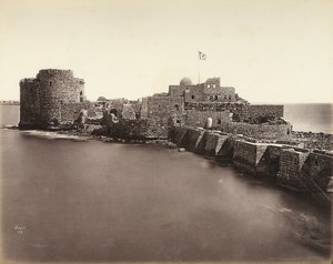 Vista de una fortaleza en el mar de Félix Bonfils