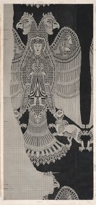 Dibujo esquemático de seda Buyid (1962.264) de Félix Guichert