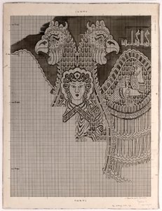 Dibujo esquemático de seda Buyid (1962.264) de Félix Guichert
