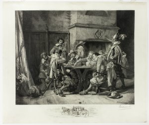 Partie perdue (Cartas de Soldados) de Félix Henri Bracquemond