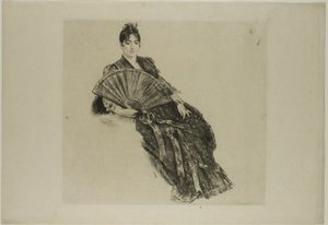 Mujer con abanico