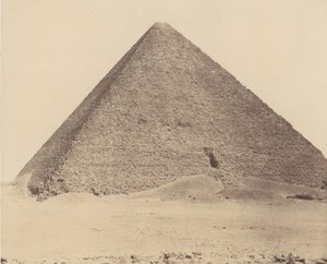 Necrópolis de Memphis, Pirámide de Keops Gran Pirámide, 1851-52, impreso 1853-54 de Félix Teynard