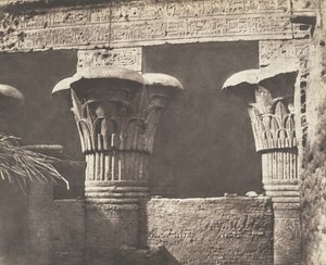 Esneh Latopolis, Construcción Ensablée - Arquitrabe, Fustes y Capiteles, 1851-52 de Félix Teynard