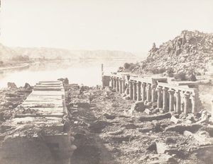 Isla de Fileh Philæ, Vista General Tomada del Punto I, Sobre la Plataforma... de Félix Teynard