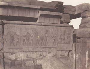Karnak Tebas, Palacio - Construcción de Granito - Decoración Esculpida de Félix Teynard