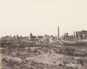 Karnak Tebas, Vista General de las Ruinas Tomada desde el Noreste de Félix Teynard