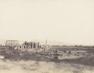 Karnak Tebas, Vista General de las Ruinas Tomada desde el Sureste, en T, 1851-52, impreso 1853-54 de Félix Teynard