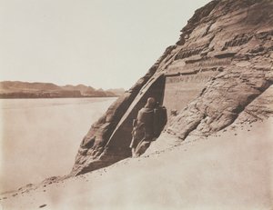 Gran Speos - Vista tomada desde la pendiente de arena Templo de Ramsés II, Abu Simbel