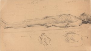 Estudio del cadáver para El Cristo muerto