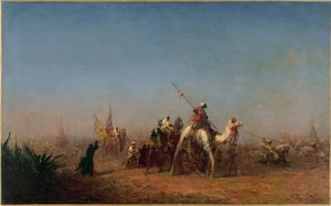 Caravana camino de La Meca, entre 1880 y 1885 (óleo sobre lienzo) de Félix Ziem