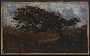Le coup de vent, entre 1850 y 1860 (óleo sobre papel sobre lienzo)