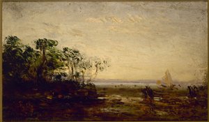 Martigues, efecto crepuscular, entre 1850 y 1900 (óleo sobre madera)