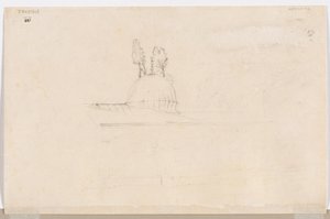 Boceto para pabellón cerca de una mezquita