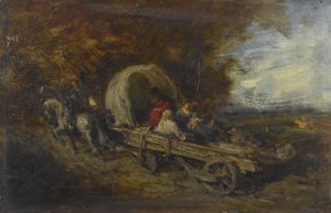 El carruaje, entre 1843 y 1844 (óleo sobre madera) de Félix Ziem