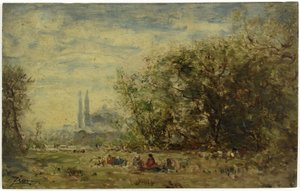 Las aguas dulces de Asia, cerca de Constantinopla, entre 1880 y 1890 (óleo sobre madera) de Félix Ziem