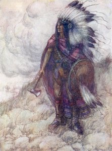 Gran Pantera Pequeña, Jefe de los Pieles Rojas (litografía en color)