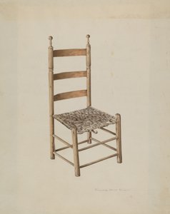 Silla de respaldo de escalera de Florence Grant Brown