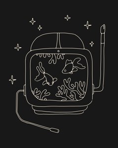 Casco de astronauta en el agua de Florent Bodart