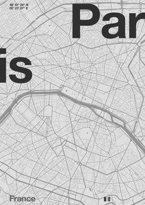 Mapa minimalista de París