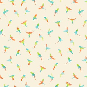 Loros - patrón, 2020 (acuarelas, digital) de Florent Bodart