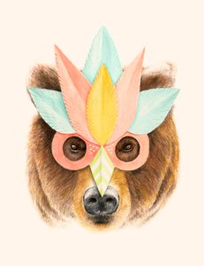El oso con la máscara de papel de Florent Bodart