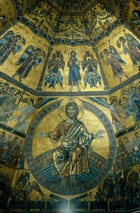 Mosaico en el techo abovedado del Baptisterio de San Juan, Florencia