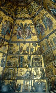 Mosaico en el techo abovedado del Baptisterio de San Juan, Florencia de Florentine School