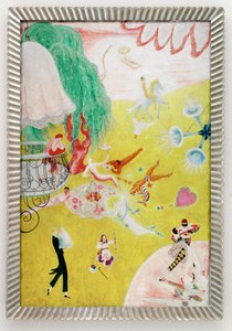 Vuelo de amor de un corazón de caramelo rosa de Florine Stettheimer