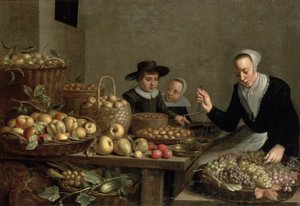 Puesto de frutas de Floris Gerritsz van Schooten