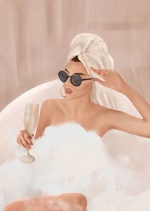 Baño de burbujas elegante
