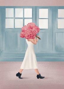 Un elegante paseo entre flores